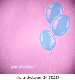 retro background, vector balloons, vintage paper texture