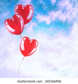  retro background, vector balloons, vintage paper texture