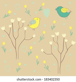 Retro background. vector card. 