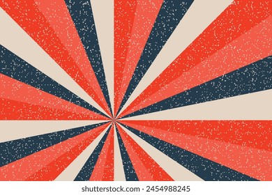 Retro background vector, retro background design with rays,sunlight pattern,poster,circus placard