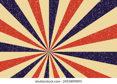 Retro background vector, retro background design with rays,sunlight pattern,poster,circus placard
