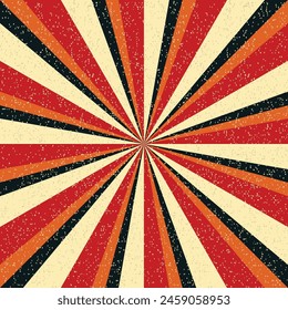 Retro background vector, retro background design with rays,sunlight pattern,poster,circus placard