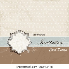 Retro background with vintage banner label