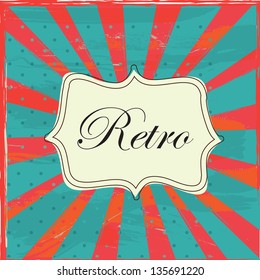 Retro background with vintage colors vector illustration