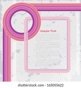 Retro background, vintage, with a frame: vector illustration