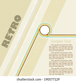 Retro background, vintage, with a frame: vector illustration 