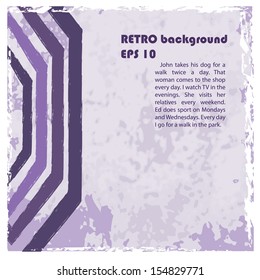 Retro a background of violet color with strips.  Vector illustration for your design.