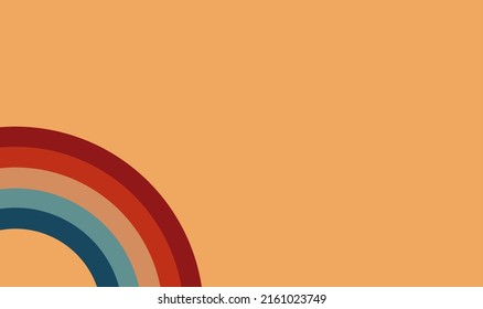 Retro background wallpaper abstract background with circle rainbow aesthetic