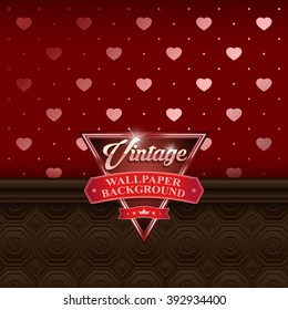 Retro background wallpaper with wood panel. Vector EPS10.