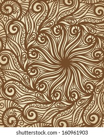 Retro background with waves - vector