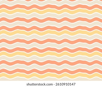 Retro background with wavy lines. Vector