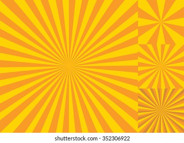 Retro backgrounds set. Vintage patterns.