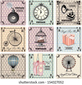 retro backgrounds and vintage labels