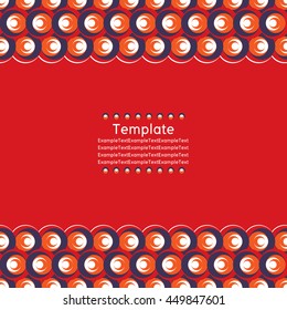 Retro backround in a variety of color. Circle pattern. Vector art. Abstract geometric background created from circle pattern.
