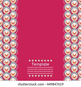 Retro backround in a variety of color. Circle pattern. Vector art. Abstract geometric background created from circle pattern.