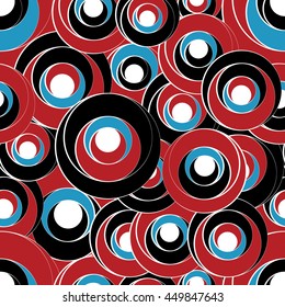 Retro backround in a variety of color. Circle pattern. Vector art. Abstract geometric background created from circle pattern.