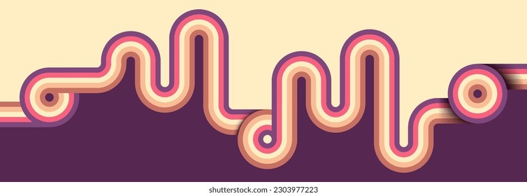 retro badge circles shapes background with geometric vintage style perfect for sticker t-shirt or any purpose