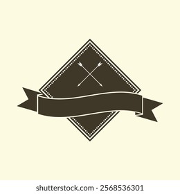 Retro badge design. Vintage sign, label, logo template.