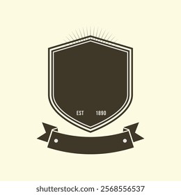 Retro badge design. Vintage sign, label, logo template.