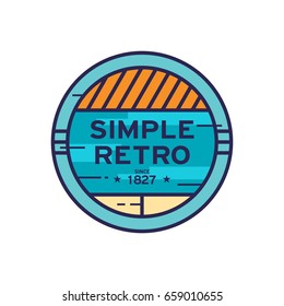 Retro badge graphic logo emblem design