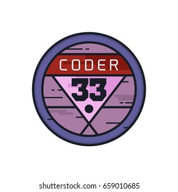 Retro badge graphic logo emblem design