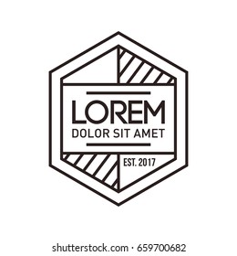 Retro badge graphic logo emblem design