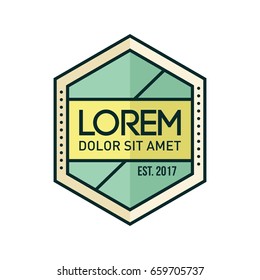 Retro badge graphic logo emblem design