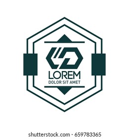 Retro badge graphic logo emblem design