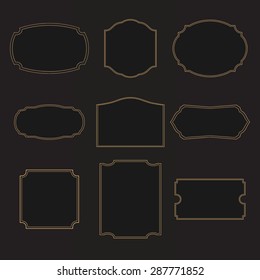 Retro badge or label in geometrical design blank template