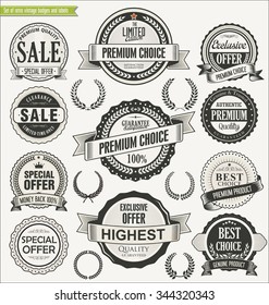 Retro badges collection