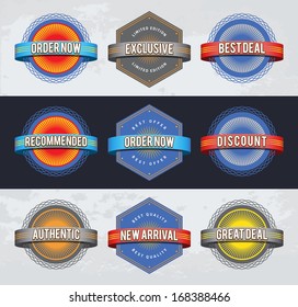 Retro badges. EPS10.