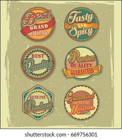 Retro badges illustration