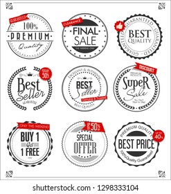 Retro badges and labels collection