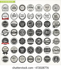 Retro badges and labels collection