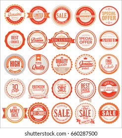 Retro badges and labels collection