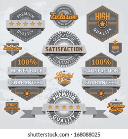 Retro badges and labels. EPS10.