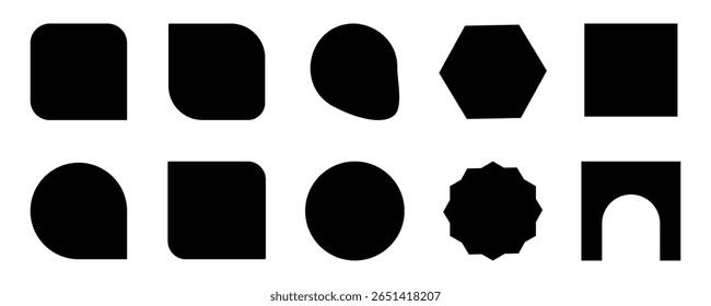 Retro badges for poster logo design. Sticker Pack. Collection of trendy pins. Groovy retro shapes.  Sticker Label Elements. star sticker, zigzag label, trendy wavy edge promo black badges.