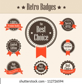 Retro badges. Vector