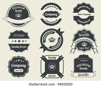 Retro Badges Vector Design 02