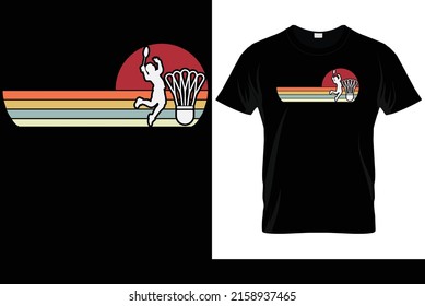 Retro Badminton Shuttlecock  t shirt