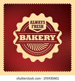 Retro bakery label. Vector illustration.