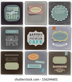 Retro bakery labels and typography, coffee shop, cafe, menu design elements, calligraphic