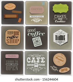 Retro bakery labels and typography, coffee shop, cafe, menu design elements, calligraphic/ restaurant elements