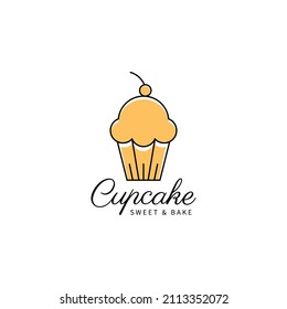 Retro Bakery Logo Design. Bake and Cake Pastry Simple Homemade Badge Template