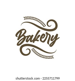 Retro Bakery Logo Design Bake and Cake Pastry Simple Badge Template