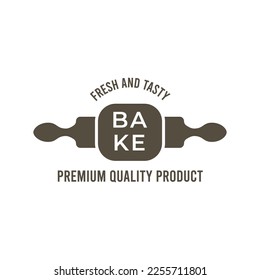 Retro Bakery Logo Design Bake and Cake Pastry Simple Badge Template