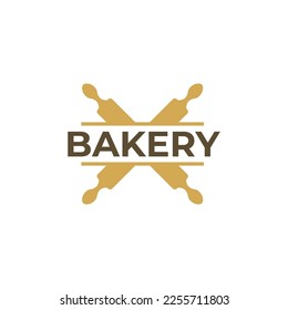 Retro Bakery Logo Design Bake and Cake Pastry Simple Badge Template
