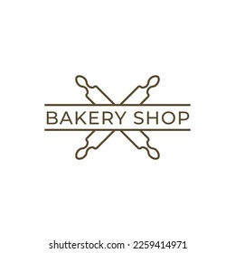 Retro Bakery Logo Design Bake and Cake Pastry Simple Badge Template