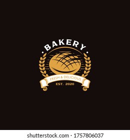 Retro bakery logo Vector Design