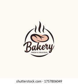 Logo de la panadería Retro Diseño vector